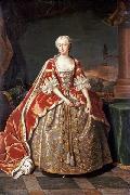 Jean Baptiste van Loo Portrait of Augusta of Saxe-Gotha oil painting on canvas